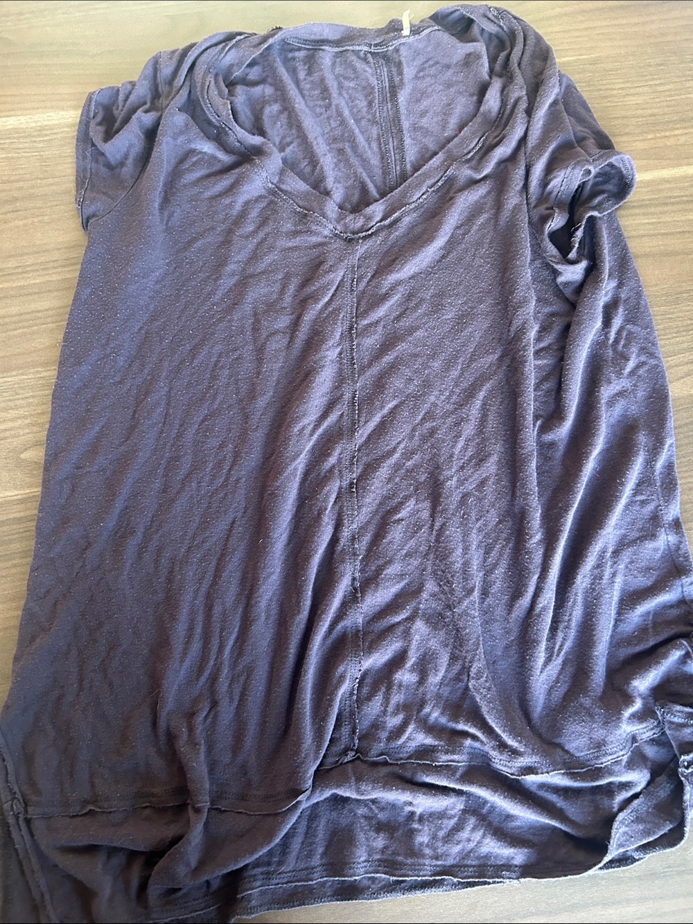 Madewell Purple Scoop V-Neck Short Sleeve Tee